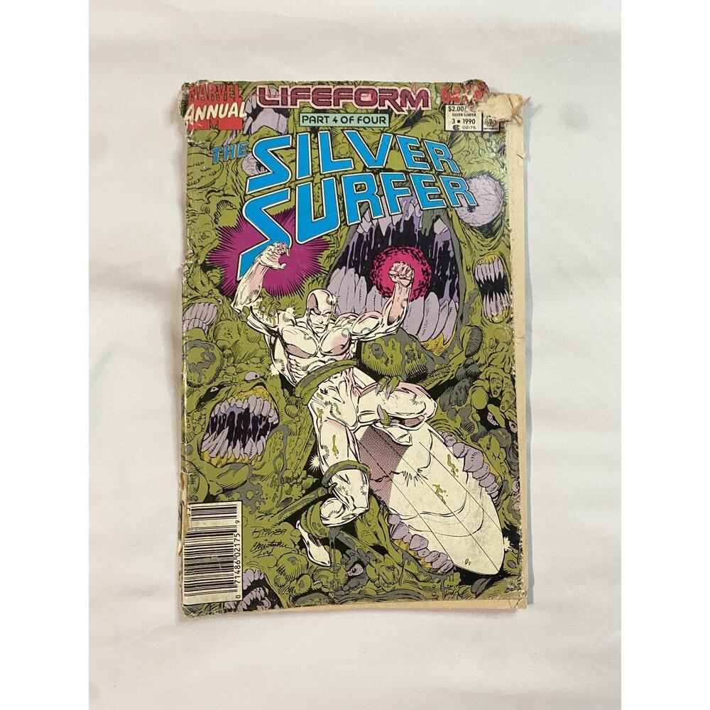 Silver Surfer Annual 3 Marvel 1990 Lifeform Part 4 Newsstand Edition Reader Copy